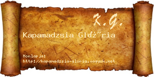 Kapamadzsia Glória névjegykártya